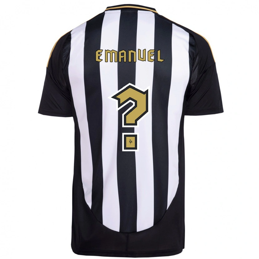 Danxen Homem Camisola Emanuel #0 Branco Preto Principal 2025/26 Camisa