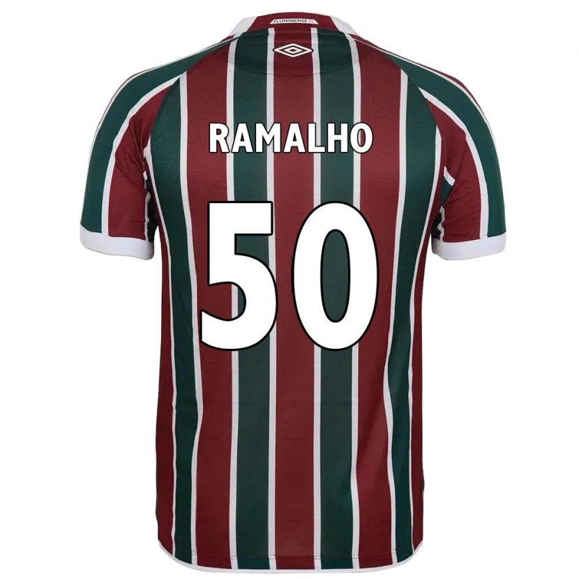 Danxen Homem Camisola Gustavo Ramalho #50 Verde Bordô Branco Principal 2025/26 Camisa