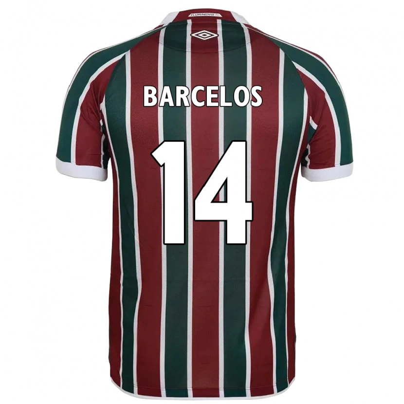 Danxen Homem Camisola Danilo Barcelos #14 Verde Bordô Branco Principal 2025/26 Camisa