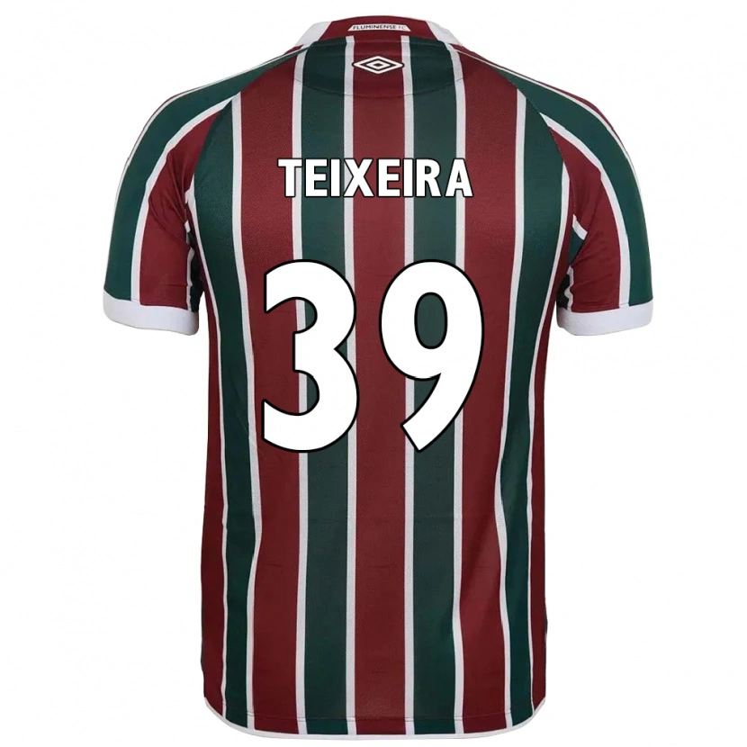 Danxen Homem Camisola Gabriel Teixeira #39 Verde Bordô Branco Principal 2025/26 Camisa