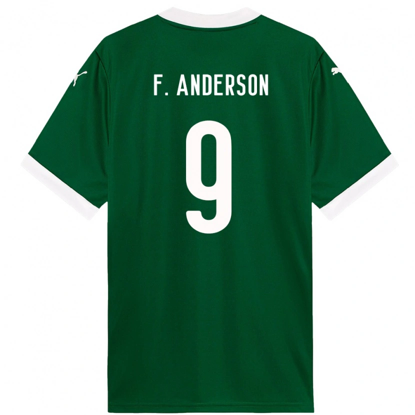 Danxen Homem Camisola Felipe Anderson #9 Verde Branco Principal 2025/26 Camisa