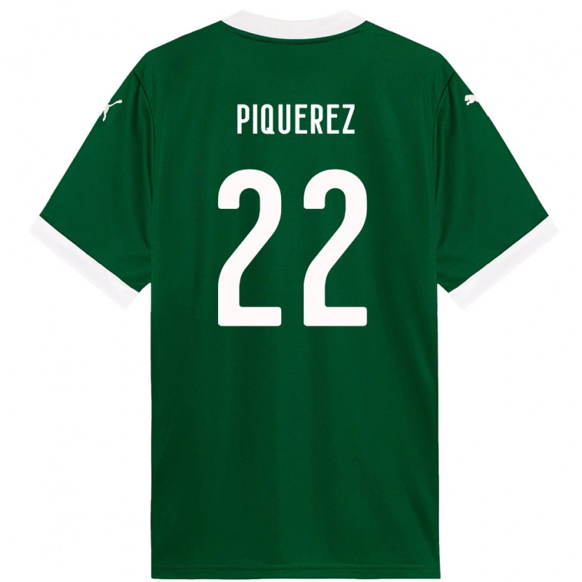 Danxen Homem Camisola Joaquín Piquerez #22 Verde Branco Principal 2025/26 Camisa