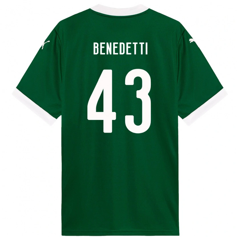 Danxen Homem Camisola Luis Benedetti #43 Verde Branco Principal 2025/26 Camisa