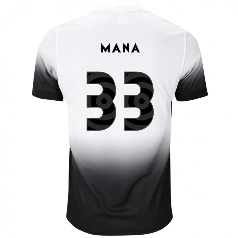 Danxen Homem Camisola Léo Mana #33 Branco Preto Principal 2025/26 Camisa
