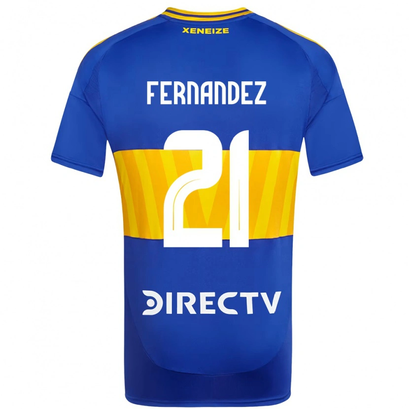 Danxen Homem Camisola Ezequiel Fernandez #21 Azul Royal Amarelo Principal 2025/26 Camisa