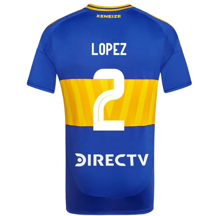 Danxen Homem Camisola Lisandro Lopez #2 Azul Royal Amarelo Principal 2025/26 Camisa