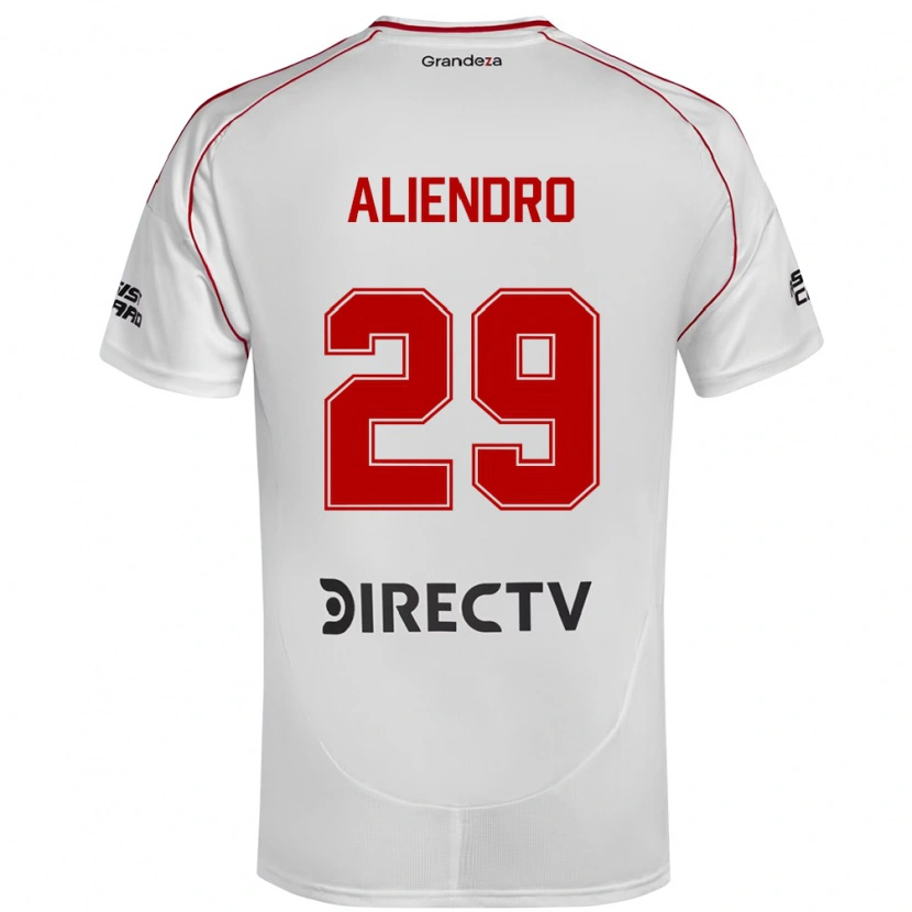 Danxen Homem Camisola Rodrigo Aliendro #29 Branco Vermelho Principal 2025/26 Camisa