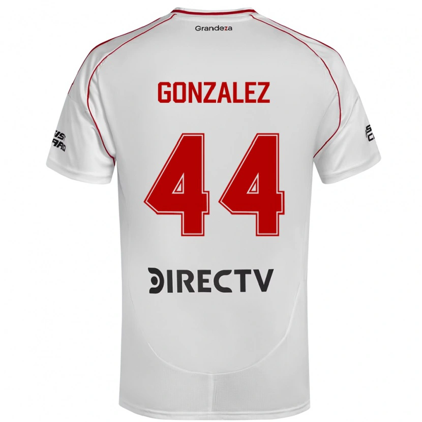 Danxen Homem Camisola Alexis González #44 Branco Vermelho Principal 2025/26 Camisa