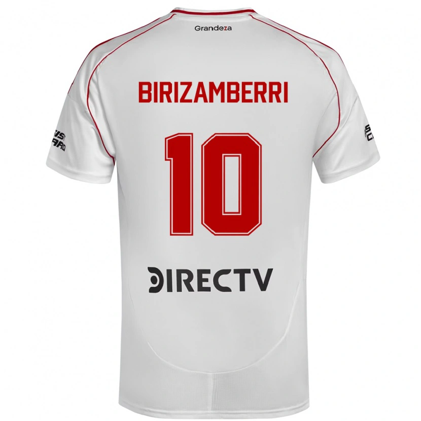 Danxen Homem Camisola María Carolina Birizamberri Rivero #10 Branco Vermelho Principal 2025/26 Camisa