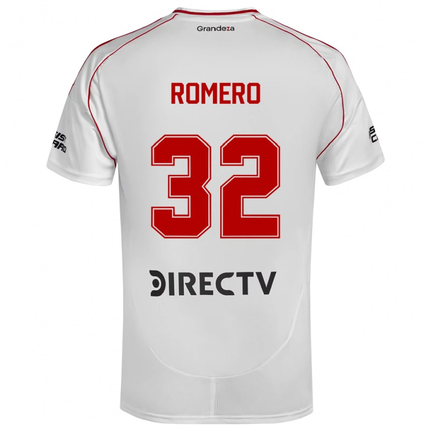 Danxen Homem Camisola Julieta Romero #32 Branco Vermelho Principal 2025/26 Camisa