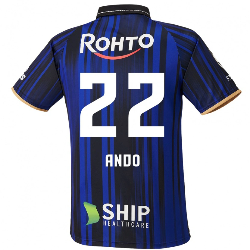 Danxen Homem Camisola Rikuto Ando #22 Azul Branco Preto Principal 2025/26 Camisa