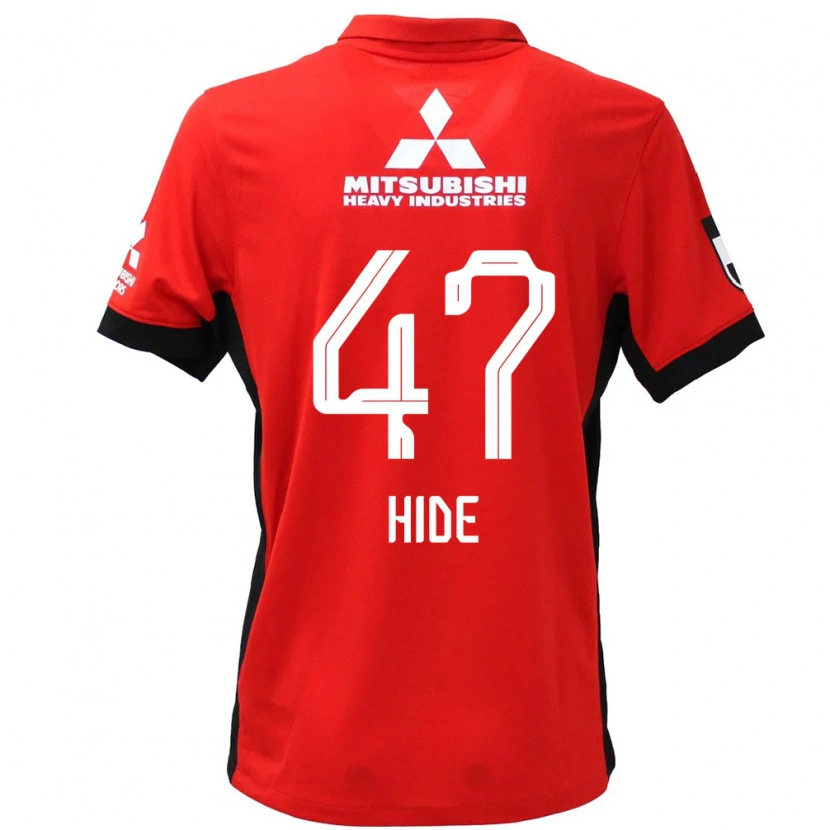 Danxen Homem Camisola Hidetoshi Takeda #47 Vermelho Branco Principal 2025/26 Camisa