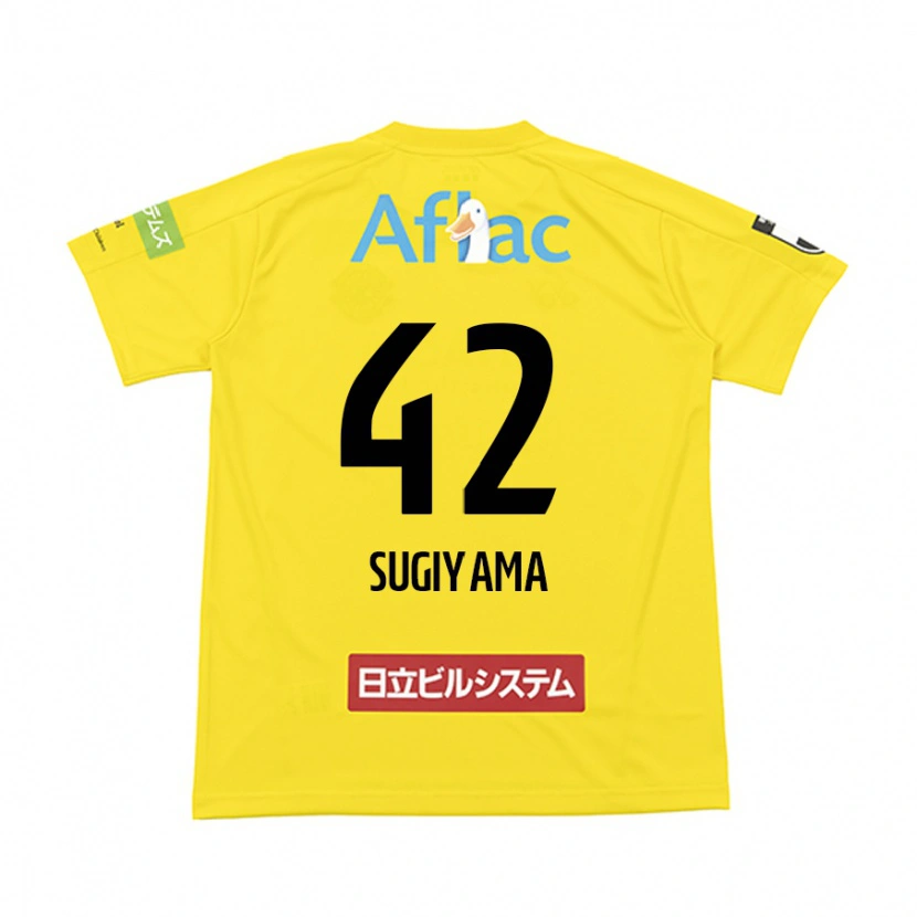 Danxen Homem Camisola Shunnosuke Sugiyama #42 Preto Amarelo Principal 2025/26 Camisa