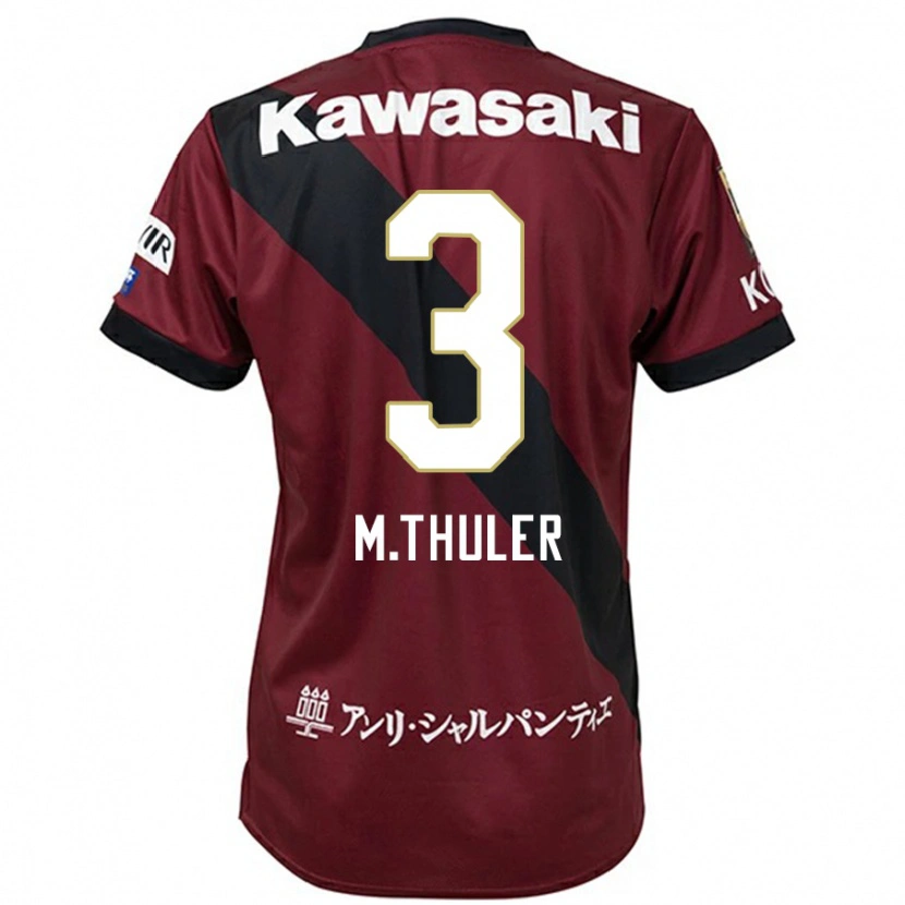 Danxen Homem Camisola Thuler #3 Bordô Preto Principal 2025/26 Camisa