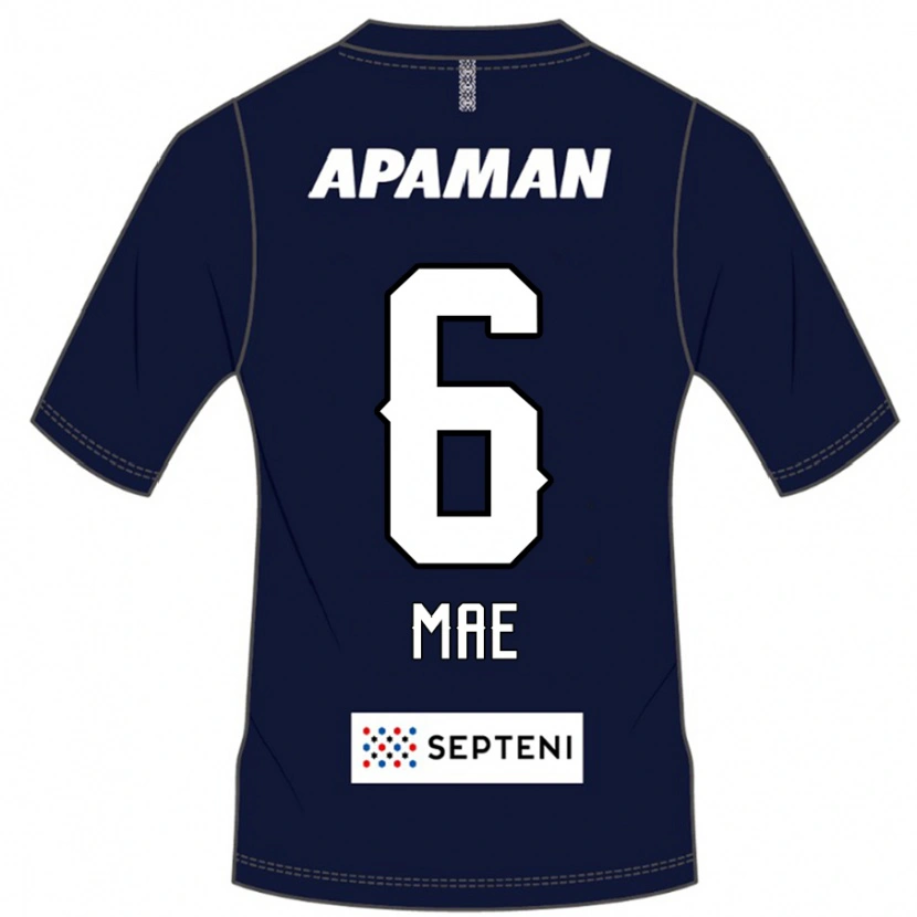 Danxen Homem Camisola Hiroyuki Mae #6 Azul Royal Branco Principal 2025/26 Camisa