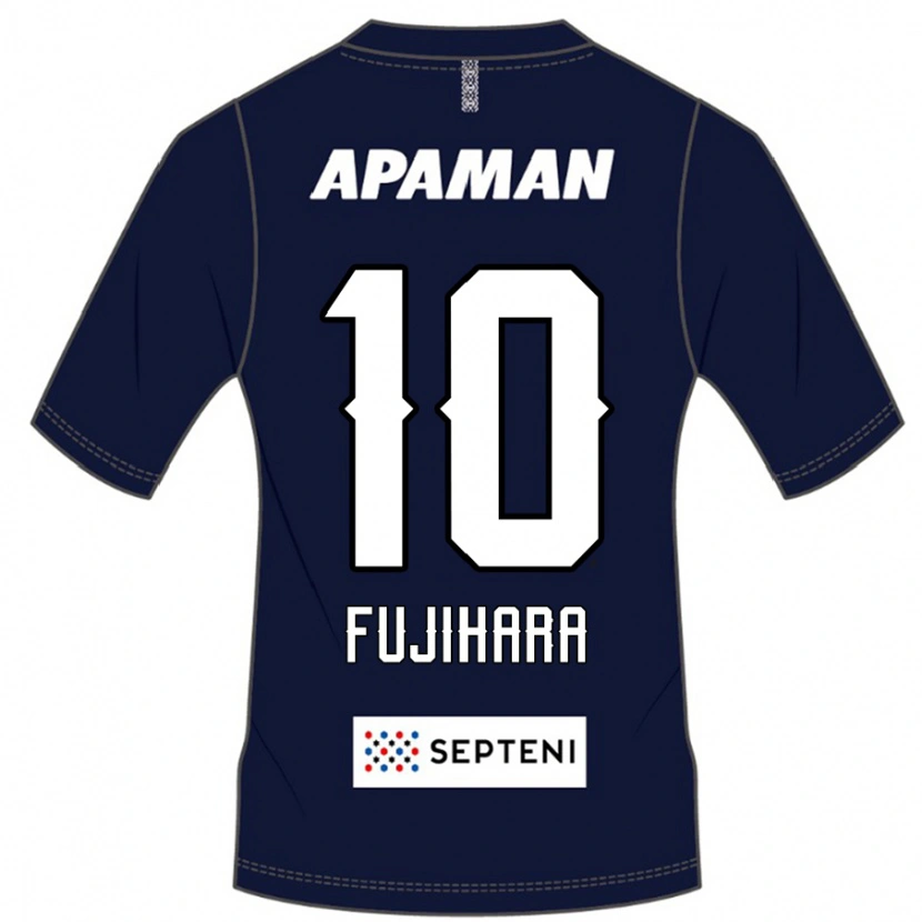 Danxen Homem Camisola Naoatsu Fujihara #10 Azul Royal Branco Principal 2025/26 Camisa