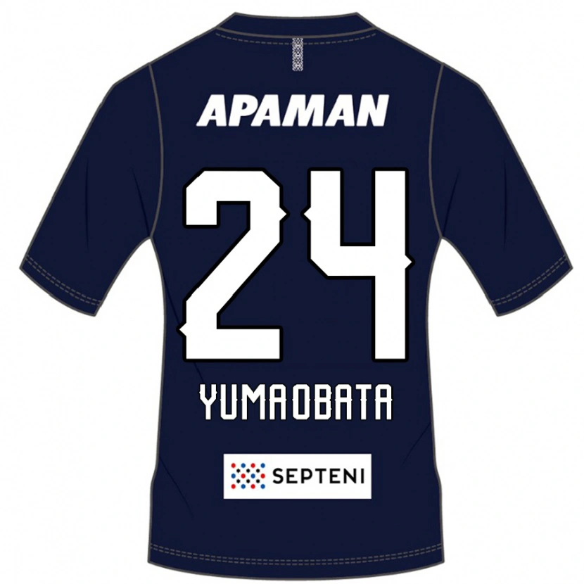 Danxen Homem Camisola Yuma Obata #24 Azul Royal Branco Principal 2025/26 Camisa