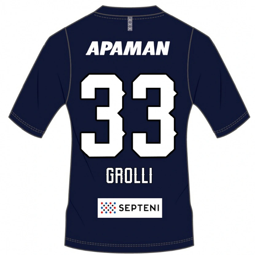 Danxen Homem Camisola Douglas Grolli #33 Azul Royal Branco Principal 2025/26 Camisa