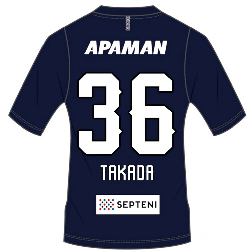 Danxen Homem Camisola Seiya Takada #36 Azul Royal Branco Principal 2025/26 Camisa