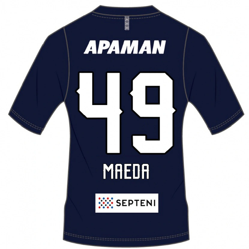 Danxen Homem Camisola Ichika Maeda #49 Azul Royal Branco Principal 2025/26 Camisa