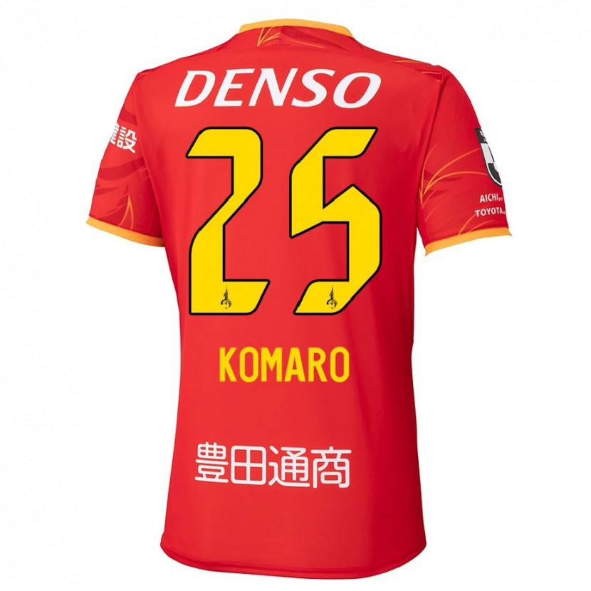 Danxen Homem Camisola Shuta Komaro #25 Vermelho Amarelo Principal 2025/26 Camisa