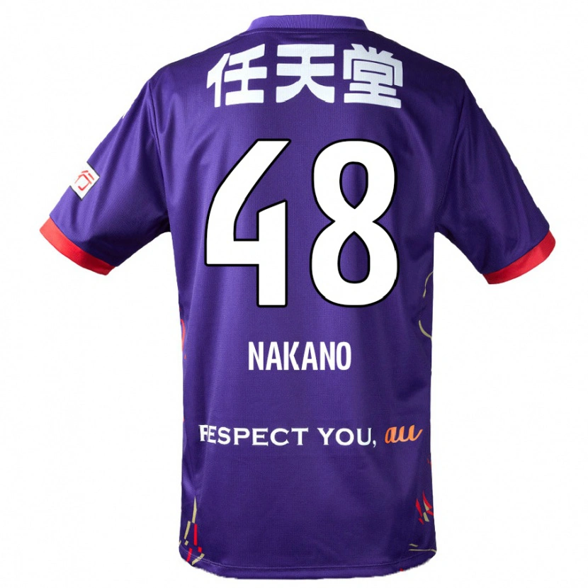 Danxen Homem Camisola Ryuma Nakano #48 Roxo Branco Preto Principal 2025/26 Camisa