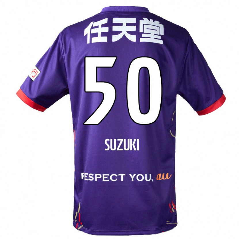 Danxen Homem Camisola Yoshinori Suzuki #50 Roxo Branco Preto Principal 2025/26 Camisa