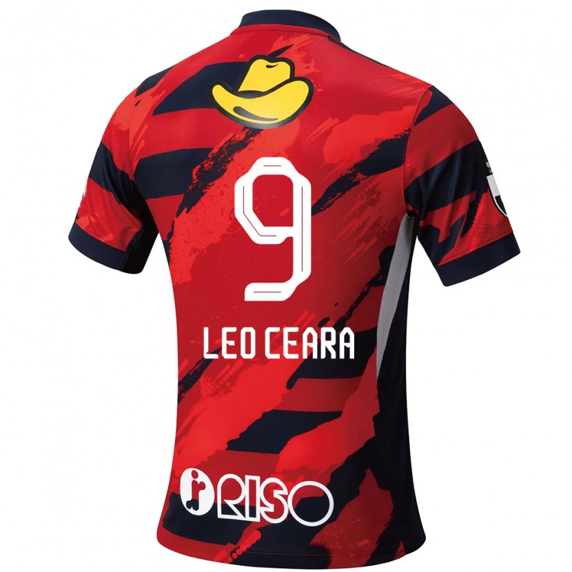 Danxen Homem Camisola Léo Ceará #9 Vermelho Preto Principal 2025/26 Camisa