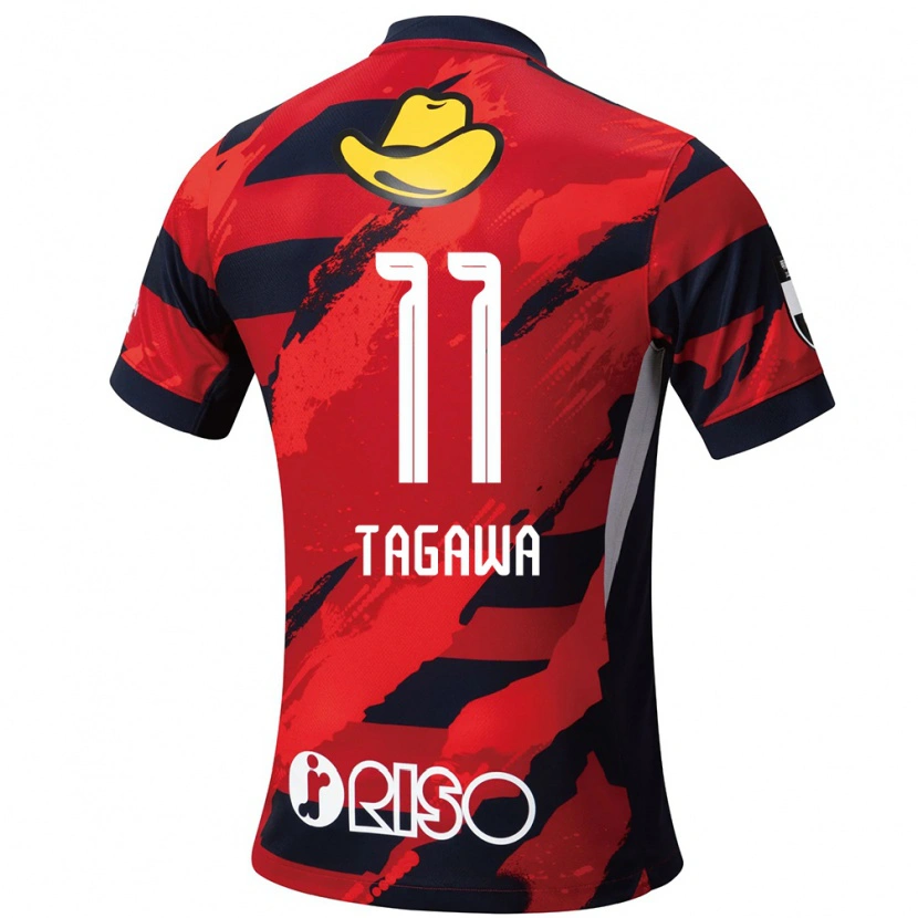 Danxen Homem Camisola Kyosuke Tagawa #11 Vermelho Preto Principal 2025/26 Camisa