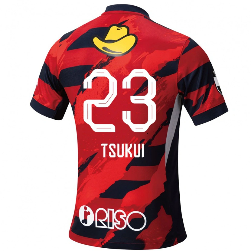 Danxen Homem Camisola Keisuke Tsukui #23 Vermelho Preto Principal 2025/26 Camisa