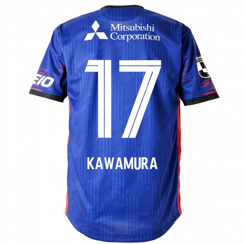 Danxen Homem Camisola Riku Kawamura #17 Azul Royal Branco Principal 2025/26 Camisa