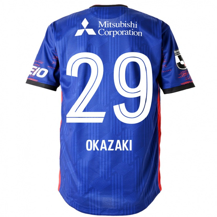 Danxen Homem Camisola Makoto Okazaki #29 Azul Royal Branco Principal 2025/26 Camisa