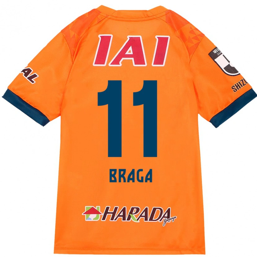 Danxen Homem Camisola Lucas Braga #11 Laranja Vermelho Principal 2025/26 Camisa