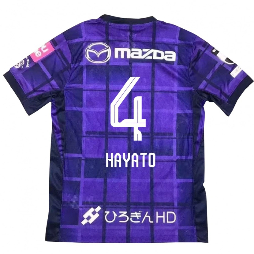 Danxen Homem Camisola Hayato Araki #4 Roxo Laranja Principal 2025/26 Camisa