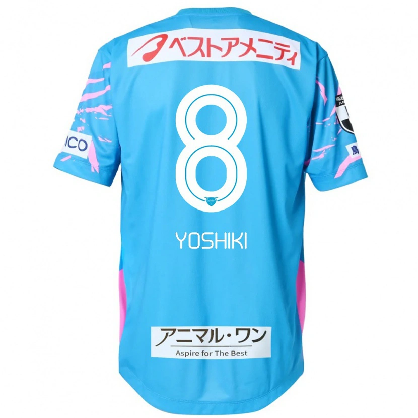 Danxen Homem Camisola Yoshiki Narahara #8 Azul Rosa Principal 2025/26 Camisa