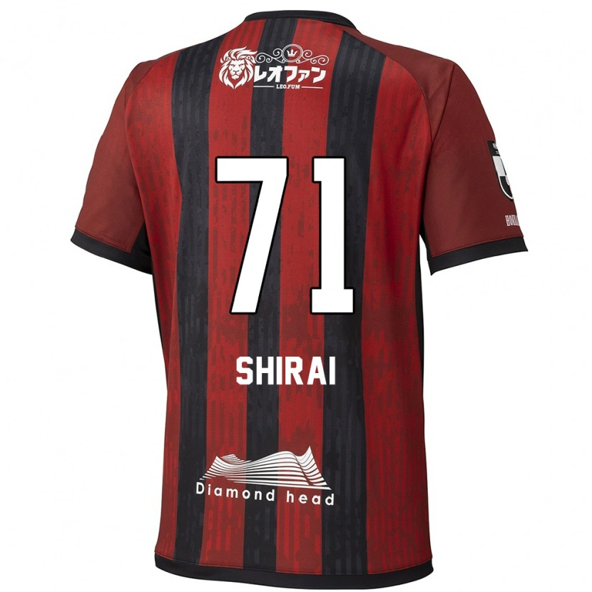 Danxen Homem Camisola Haruto Shirai #71 Vermelho Preto Principal 2025/26 Camisa