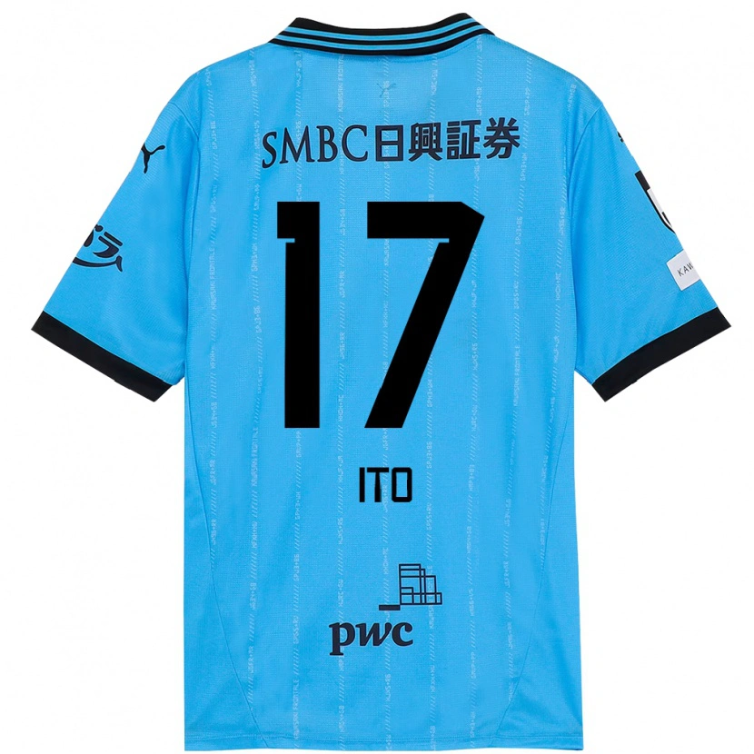 Danxen Homem Camisola Tatsuya Ito #17 Azul Celeste Preto Principal 2025/26 Camisa