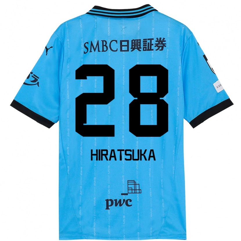 Danxen Homem Camisola Hayato Hiratsuka #28 Azul Celeste Preto Principal 2025/26 Camisa