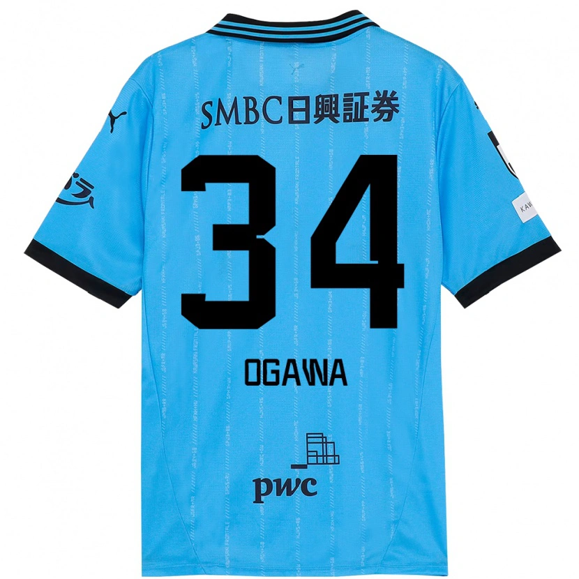 Danxen Homem Camisola Hiroto Ogawa #34 Azul Celeste Preto Principal 2025/26 Camisa