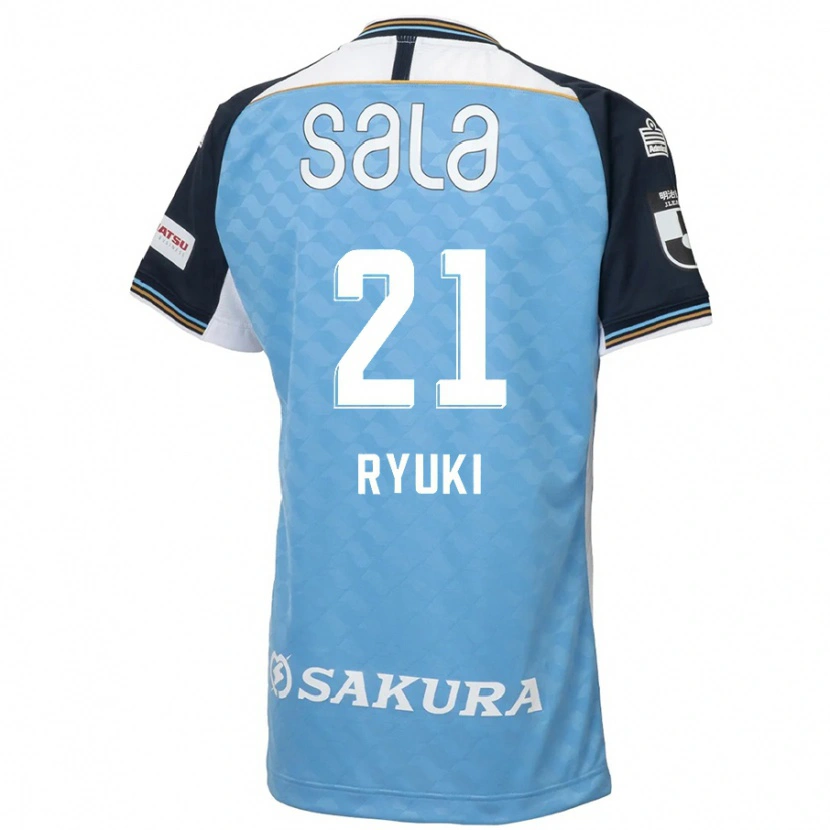 Danxen Homem Camisola Ryuki Miura #21 Azul Celeste Preto Principal 2025/26 Camisa