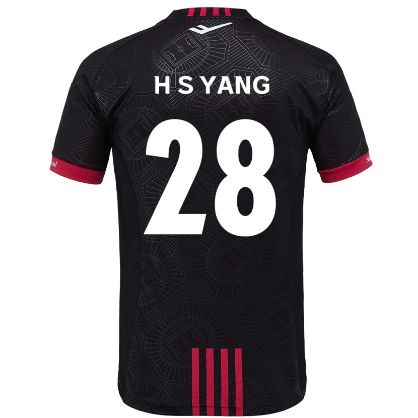Danxen Homem Camisola Seung-Hyeon Yang #28 Preto Vermelho Principal 2025/26 Camisa