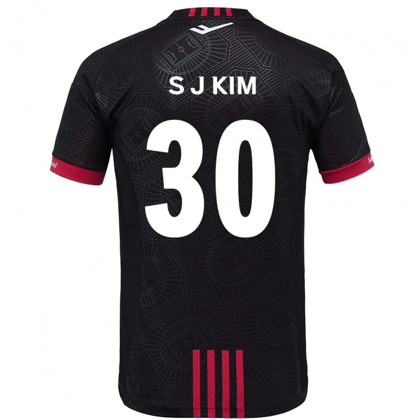 Danxen Homem Camisola Ju-Sung Kim #30 Preto Vermelho Principal 2025/26 Camisa