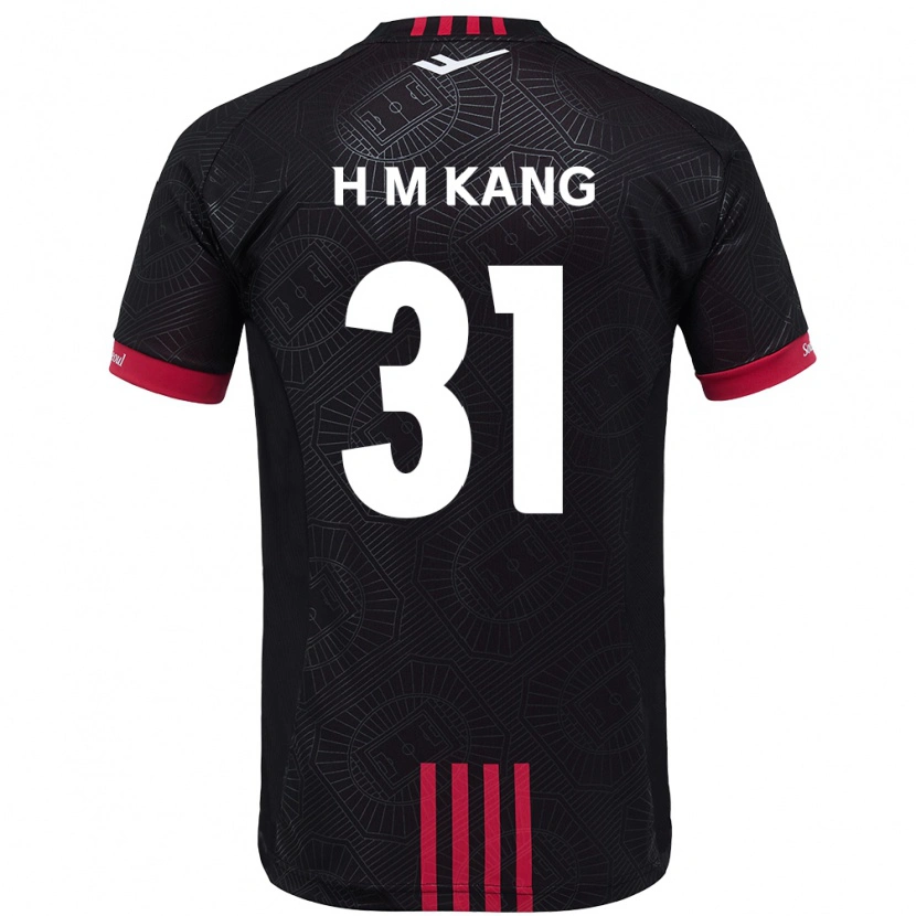 Danxen Homem Camisola Hyeon-Mu Kang #31 Preto Vermelho Principal 2025/26 Camisa