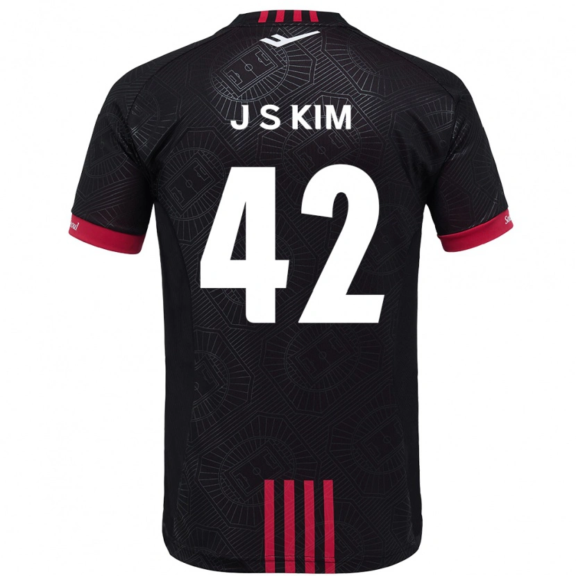 Danxen Homem Camisola Shin-Jin Kim #42 Preto Vermelho Principal 2025/26 Camisa