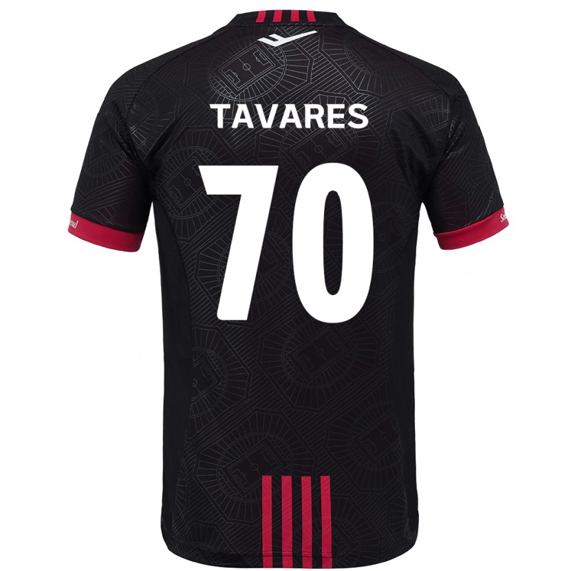 Danxen Homem Camisola Ronaldo Tavares #70 Preto Vermelho Principal 2025/26 Camisa