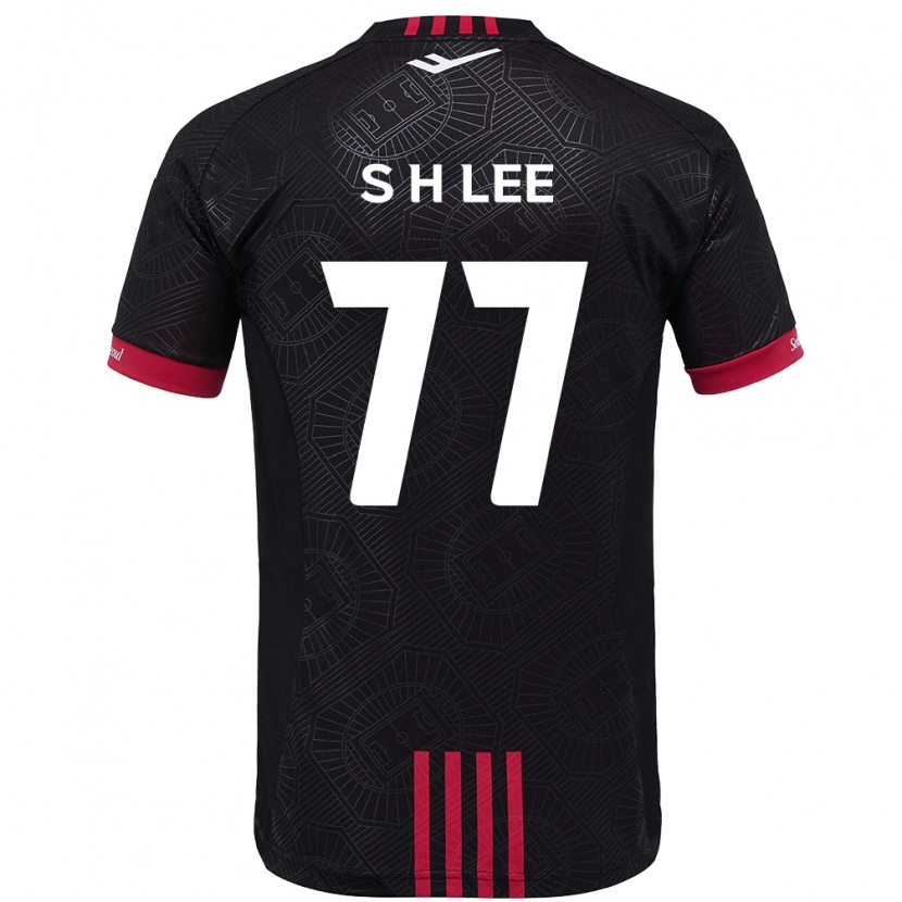 Danxen Homem Camisola Hyeon-Seung Lee #77 Preto Vermelho Principal 2025/26 Camisa