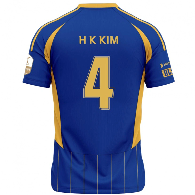 Danxen Homem Camisola Kee-Hee Kim #4 Azul Royal Amarelo Principal 2025/26 Camisa