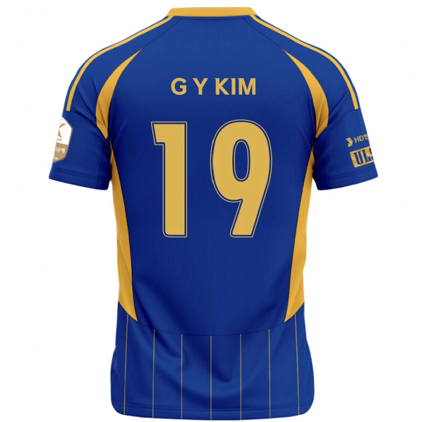 Danxen Homem Camisola Young-Gwon Kim #19 Azul Royal Amarelo Principal 2025/26 Camisa