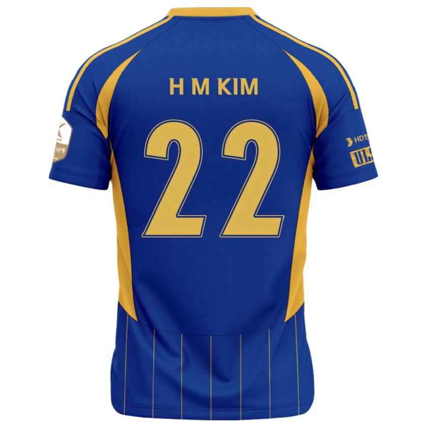 Danxen Homem Camisola Min-Hyuk Kim #22 Azul Royal Amarelo Principal 2025/26 Camisa