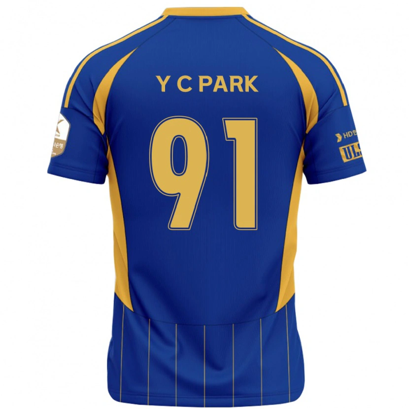 Danxen Homem Camisola Chu-Young Park #91 Azul Royal Amarelo Principal 2025/26 Camisa